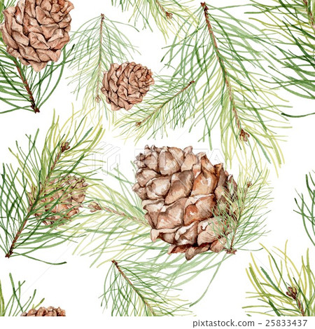 Seamless pattern with pine cones Seamless pattern with pine cones 25833437