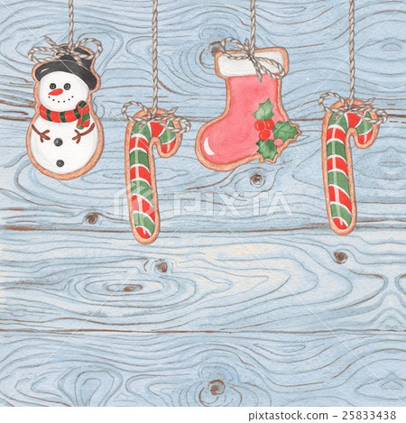 Merry Christmas background with gingerbread Merry Christmas background with gingerbread 25833438