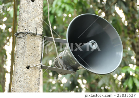 Horn speaker in the public park Horn speaker in the public park 25833527