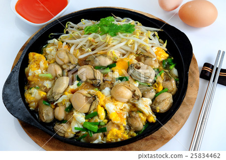 Deep fried oyster and egg Deep fried oyster and egg 25834462