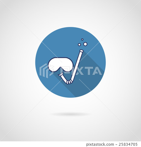 Diving mask icon in flat design. Vector illustrati 25834705