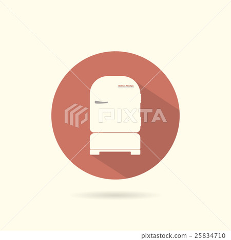 Refrigerator round flat icon - Stock Illustration [25834710] - PIXTA