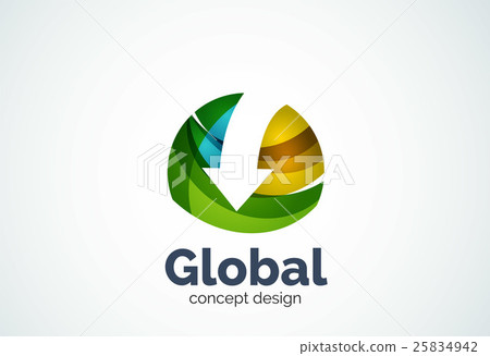 Globe with arrow logo template 25834942