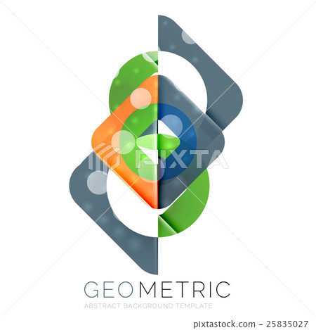 Modern abstract round shapes repititon background 25835027