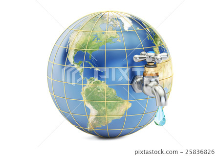 Save water, save earth concept. 3D rendering 25836826
