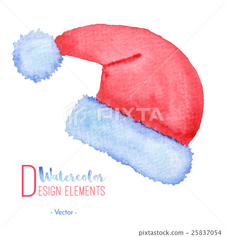 Hand painted Santa Claus red hat 25837054
