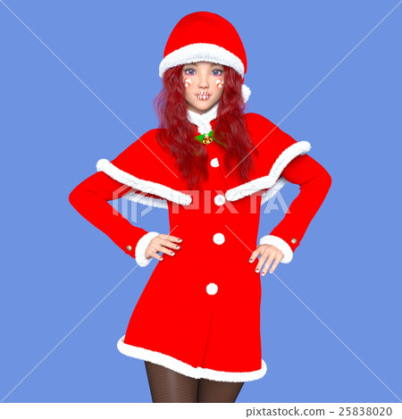 A young woman in Santa Claus costume A young woman in Santa Claus costume 25838020
