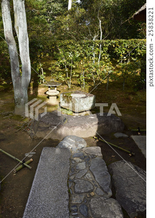 Katsura Rikyu outside the stool sitting double basin with a hand basin and a lantern Katsura Rikyu outside the stool sitting double basin with a hand basin and a lantern 25838221