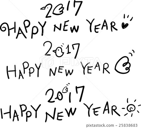 2017年新年快樂角色新年賀卡 2017年新年快樂角色新年賀卡 25838683