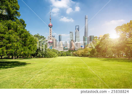 Shanghai green park in lujiazui financial center. Shanghai green park in lujiazui financial center. 25838824