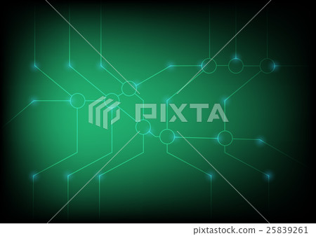 Green glowing line connecting network Green glowing line connecting network 25839261