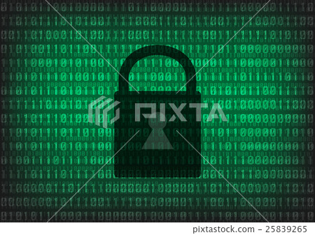 Key Lock with digital demimal number background Key Lock with digital demimal number background 25839265