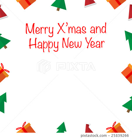 Merry Christmas and Happy New Year text Merry Christmas and Happy New Year text 25839266