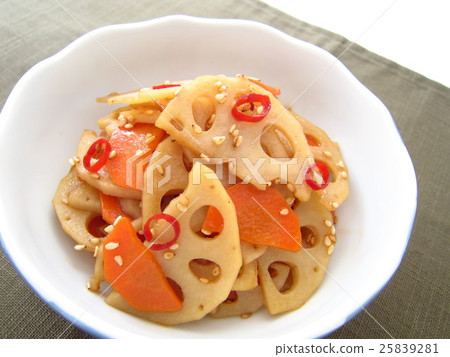 Lotus root and ginseng's delicious kimpira Lotus root and ginseng's delicious kimpira 25839281