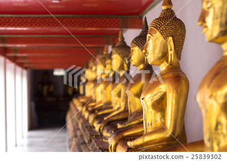 Buddha statue at Wat Pho in Bangkok ,Thailand Buddha statue at Wat Pho in Bangkok ,Thailand 25839302
