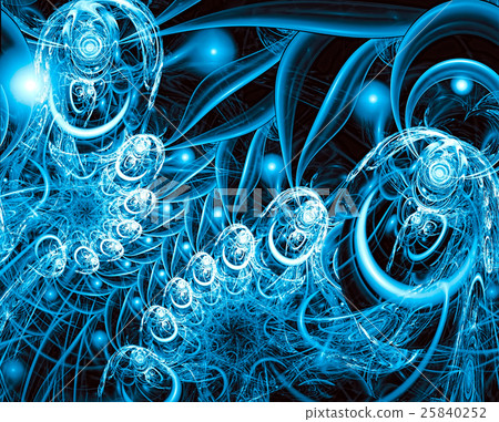 Abstract fractal ornament - digitally generated 25840252