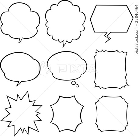 Cartoon style speech bubble set 25840464