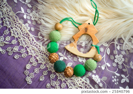 Necklace made from knitted beads Necklace made from knitted beads 25840796