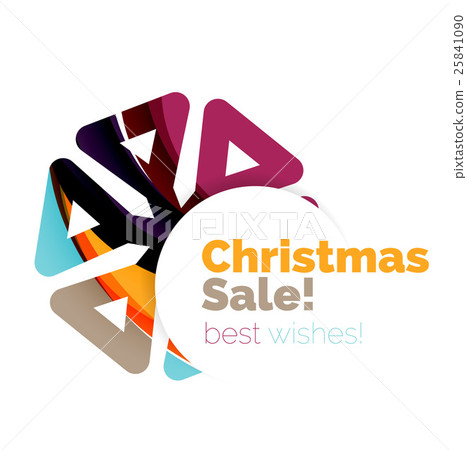 Geometric Christmas sale or promotion ad banner 25841090