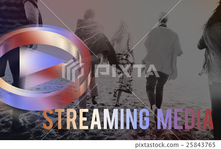 Digital Music Streaming Online Entertainment Media Concept 25843765