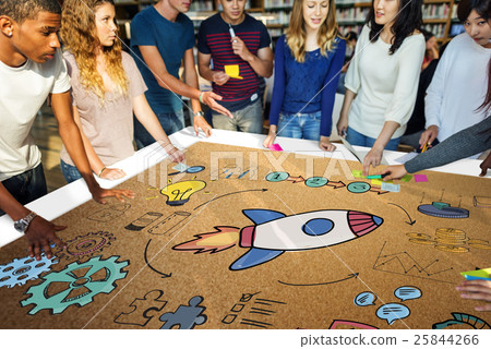 Team Brainstorming Plan Creation Strategy Concept 25844266