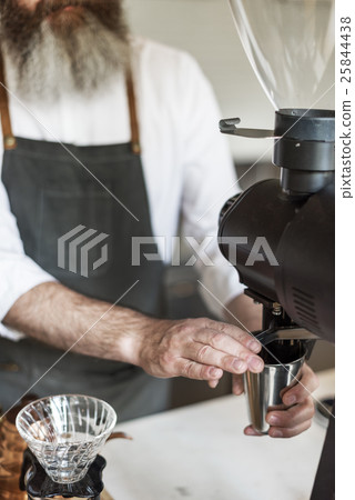 Barista Prepare Coffee Working Order Concept Barista Prepare Coffee Working Order Concept 25844438
