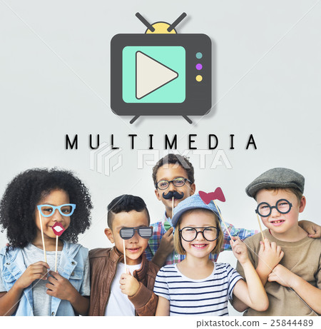 TV Play Button Media Entertainment Graphic Concept TV Play Button Media Entertainment Graphic Concept 25844489