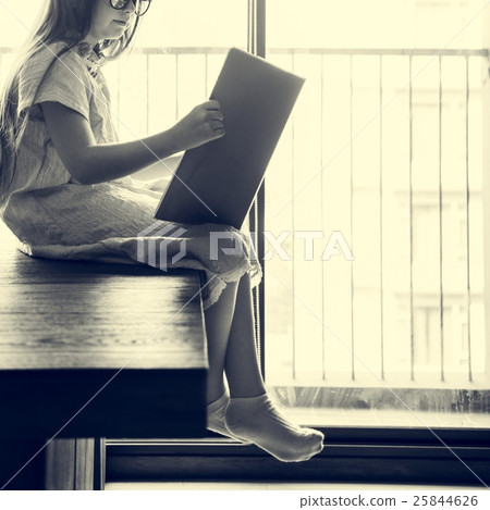 Girl Reading Book Literature Concept Girl Reading Book Literature Concept 25844626
