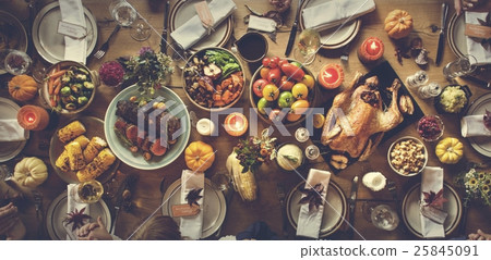 Thanksgiving Celebration Table Setting Concept 25845091