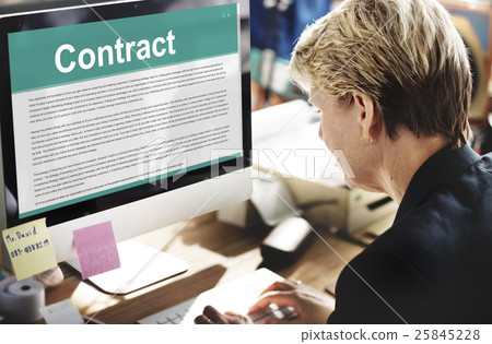 Business Contract Terms Legal Agreement Concept Business Contract Terms Legal Agreement Concept 25845228