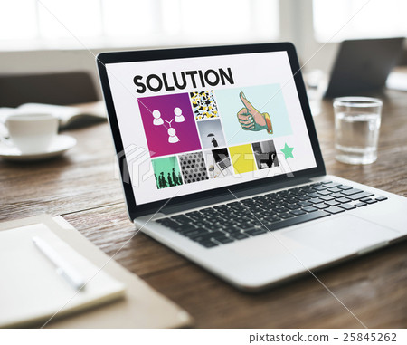 Marketing Achievement Branding Corporate Thumbs Up Concept 25845262