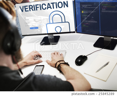 Verification Log In User Password Register Concept 25845289