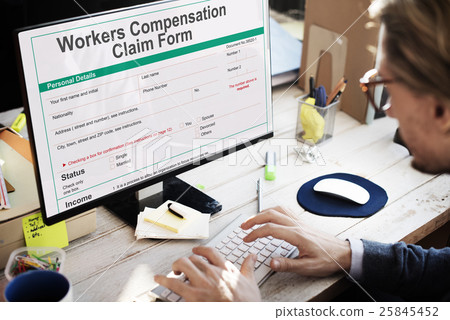 Work Injury Compensation Claim Form Concept 25845452