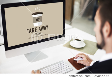 Coffee Take Away Order Online Delivery Menu Concept 25845456