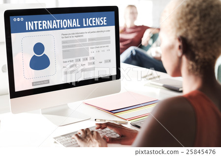 International Driver's License Card Identification Data Information Concept 25845476