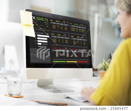 Stock Exchange Trading Forex Finance Graphic Concept 25845477