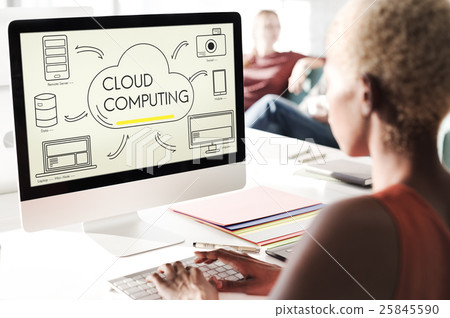 Cloud Transfer Data Connection Network Concept 25845590