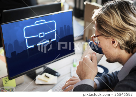 Suitcase Case Business Work Bag Concept 25845592