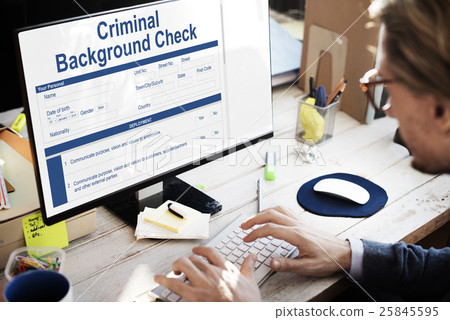 Criminal Background Check Insurance Form Concept 25845595