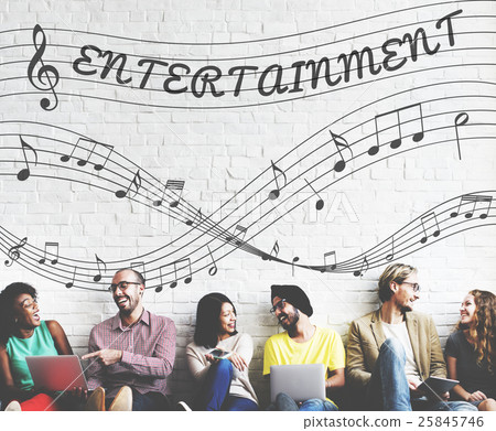 Music Notes Entertainment Melody Listening Concept 25845746
