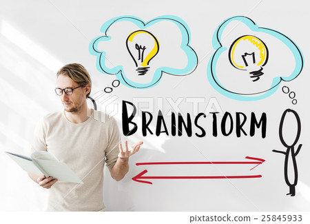 Creativity Ideas Brainstorm Communication Light Bulb Concept Creativity Ideas Brainstorm Communication Light Bulb Concept 25845933