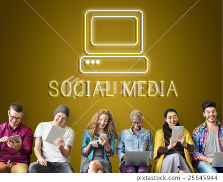 Communication Digital Computer Media Graphic Concept Communication Digital Computer Media Graphic Concept 25845944