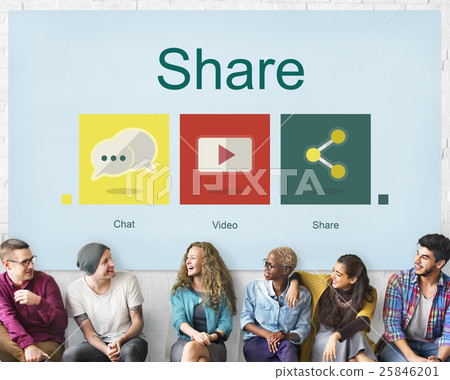 Share Social Network Connection Internet Concept 25846201