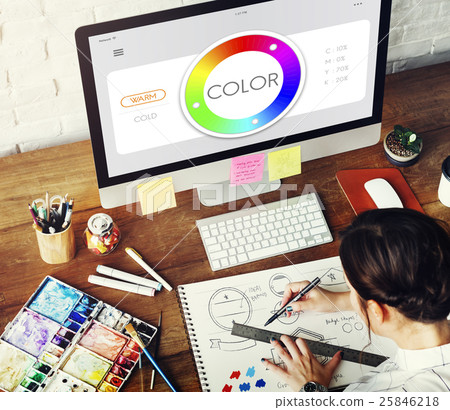 Color Swatch CMYK Design Spectrum Sample Concept Color Swatch CMYK Design Spectrum Sample Concept 25846218