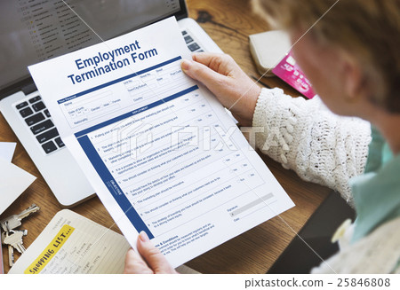 Employment Termination Form Page Graphic Concept 25846808