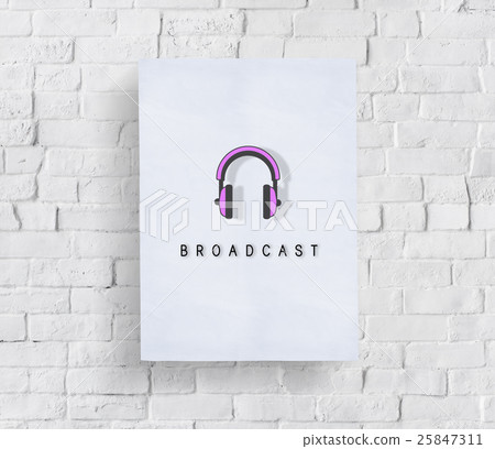 Headphone Audio Music Listen Graphic Concept 25847311