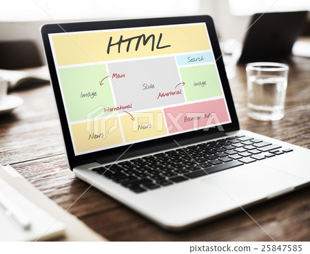 HTML Website Content Web Design Concept 25847585