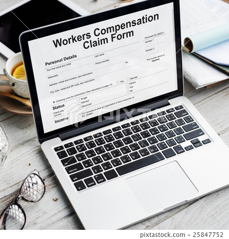 Work Injury Compensation Claim Form Concept 25847752