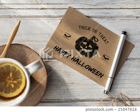 Halloween Bat Pumpkin Lantern Scary Graphic Concept 25847818