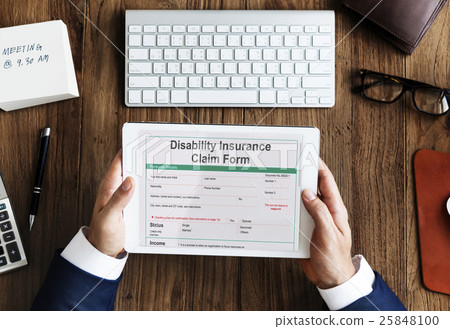 Disability Insurance Claim Form Document Concept Disability Insurance Claim Form Document Concept 25848100